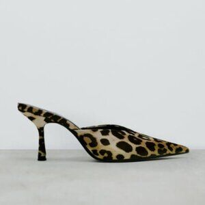 Zara Leopard Print Mules